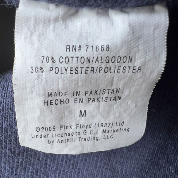 Vintage Pink Floyd Hoodie 2005 Rockware‎ Anthill Dark Blue Men's Size M The Wall - Picture 8 of 14